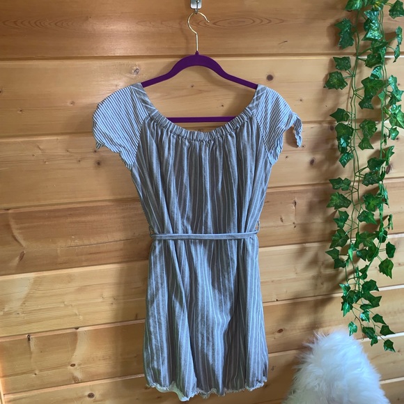 Gray Patch-Tie Dress - Picture 6 of 6